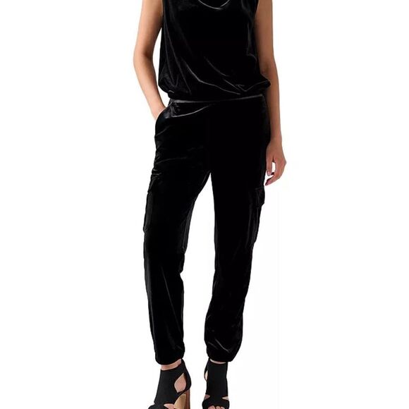 Sanctuary Relaxed Fit Velvet Cargo Women’s Joggers w/pockets Size Large NWT - Picture 1 of 9